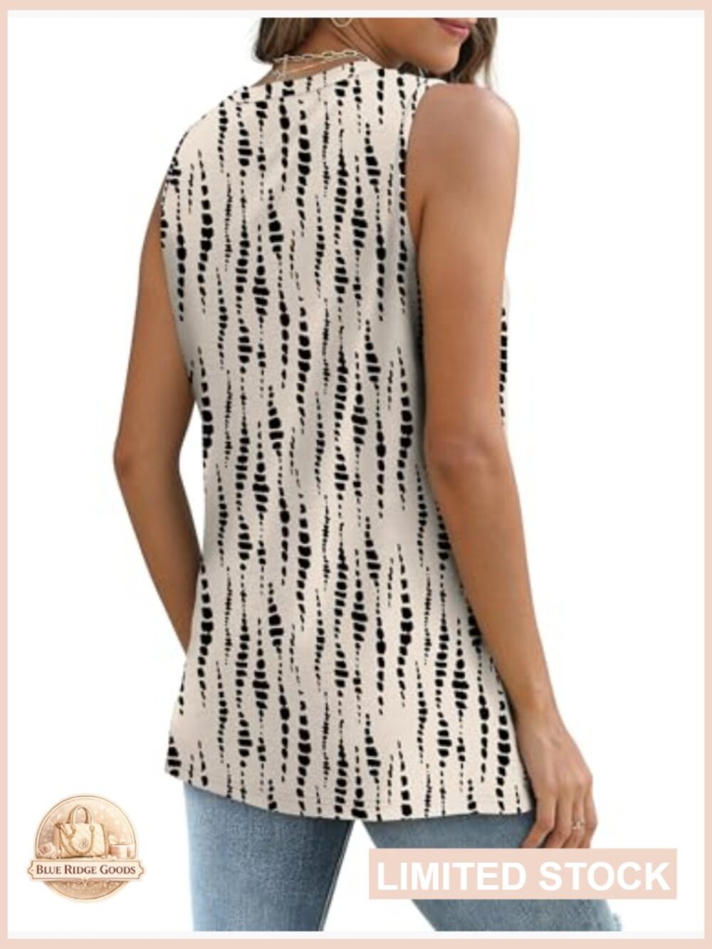 Eyelet Loose Casual Summer Tank Top Crew Neck Sleeveless Basic Women Top - Picture 5 of 7